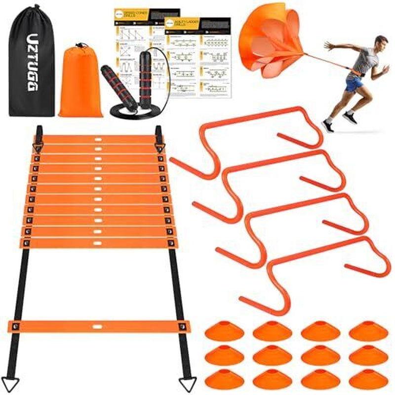 Soccer Training Equipment, Speed Agility Training Equipment for Kids 1-Orange
