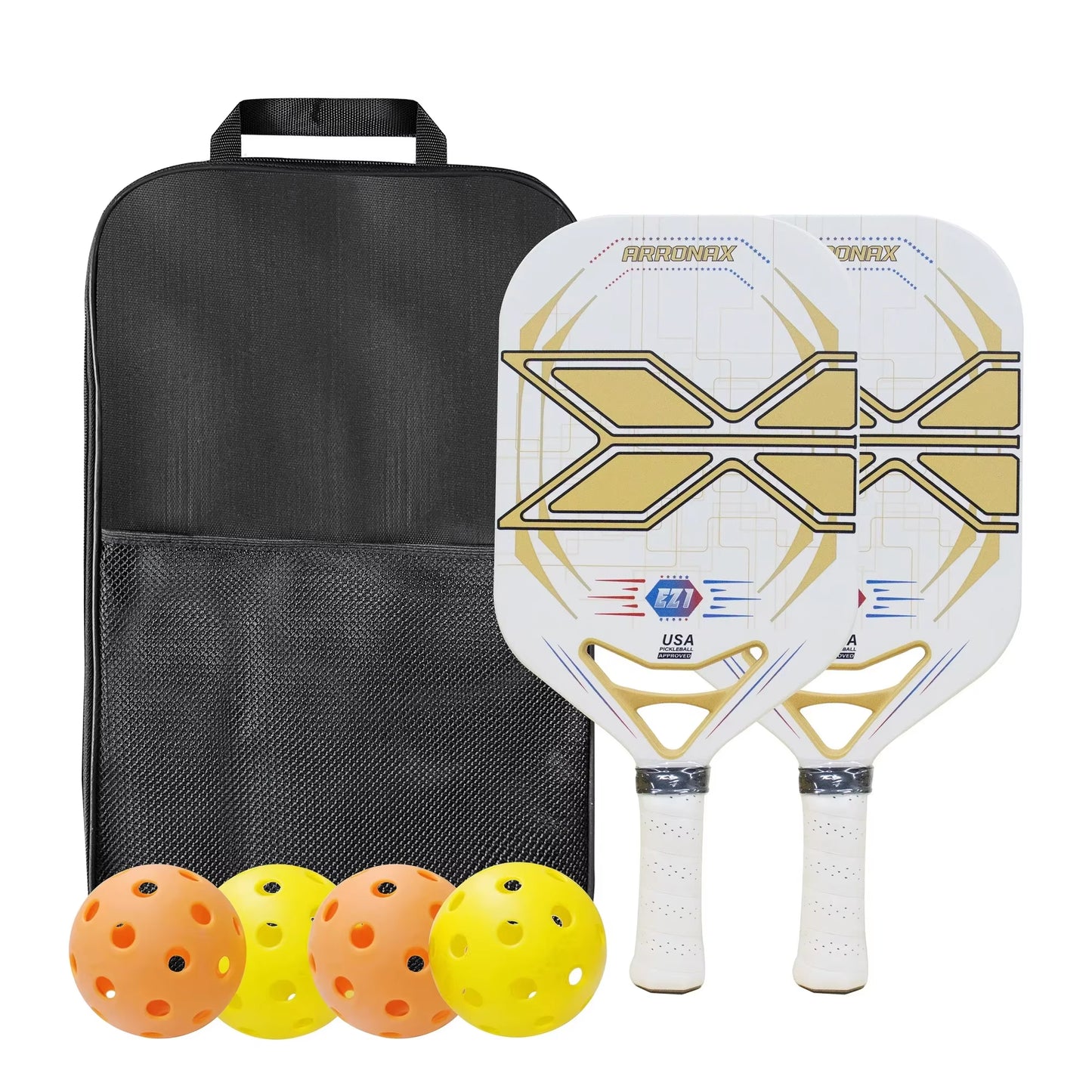 -Carbon Fiber Pickleball Paddles for Men and Women, Professional Rackets, Racquet Cover for Outdoor Playing, 13Mm