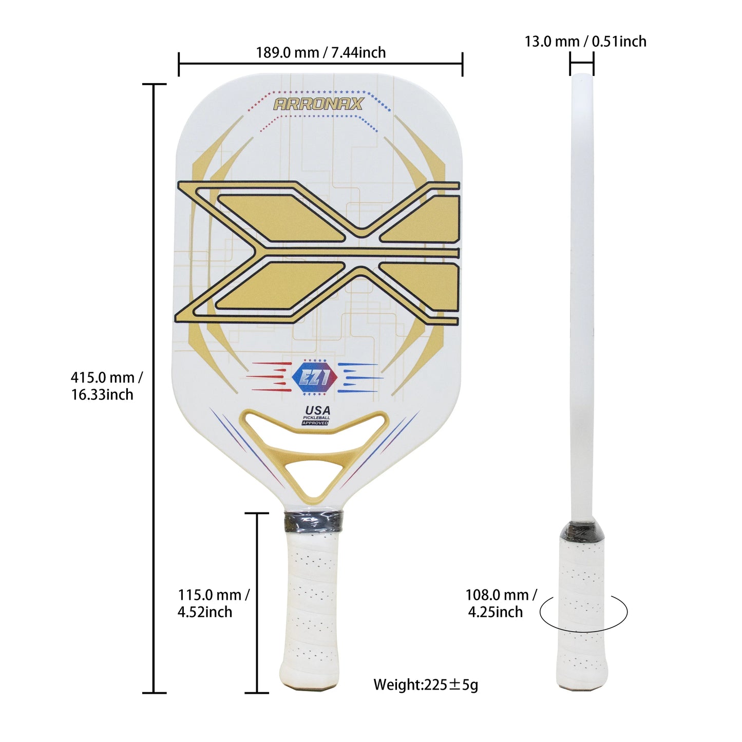 -Carbon Fiber Pickleball Paddles for Men and Women, Professional Rackets, Racquet Cover for Outdoor Playing, 13Mm
