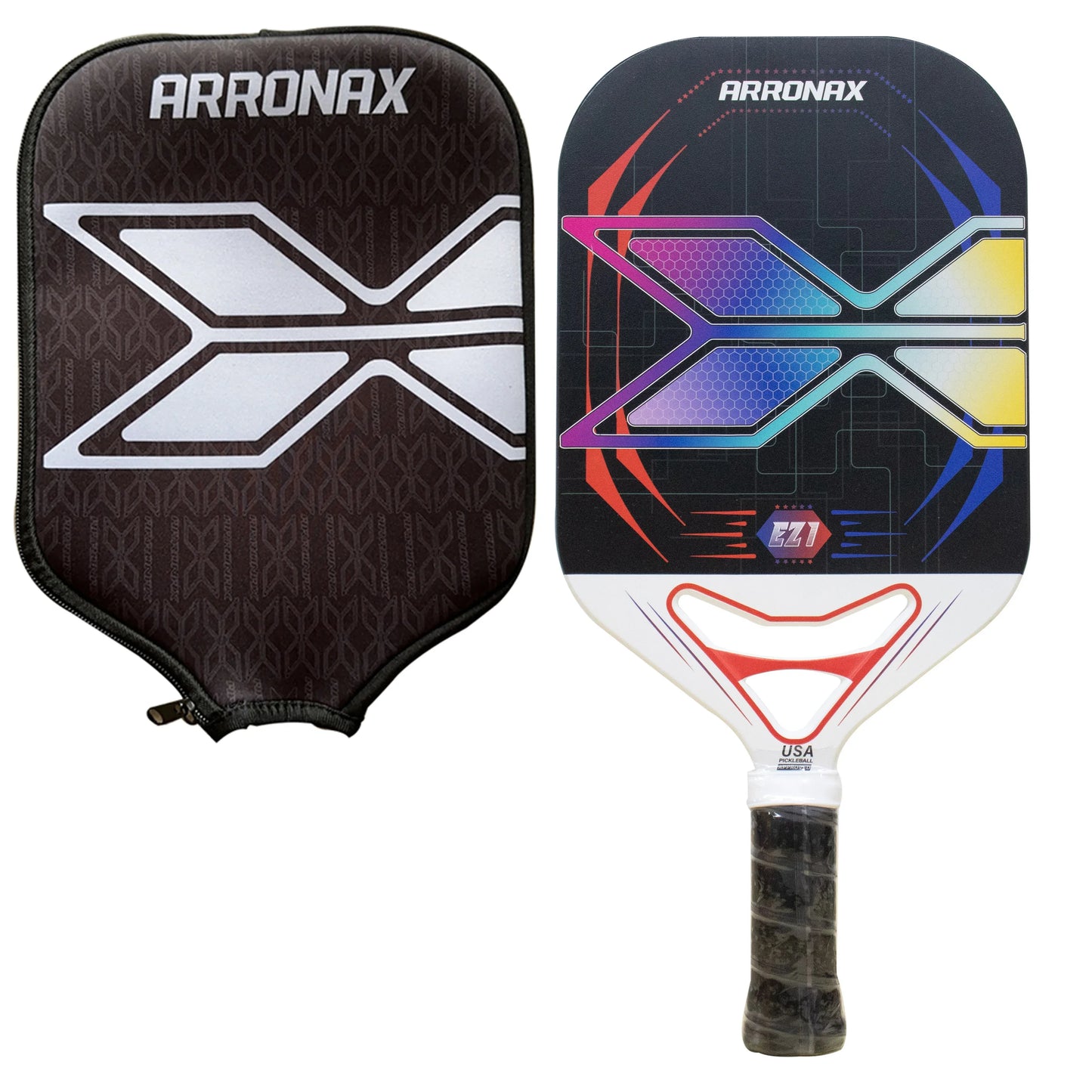 -Carbon Fiber Pickleball Paddles for Men and Women, Professional Rackets, Racquet Cover for Outdoor Playing, 13Mm