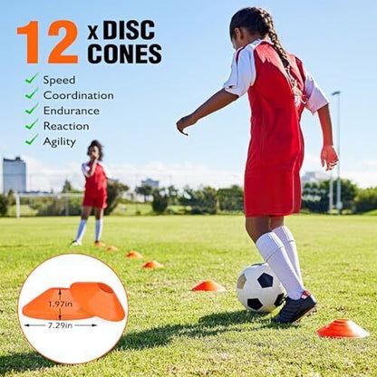 Soccer Training Equipment, Speed Agility Training Equipment for Kids 1-Orange
