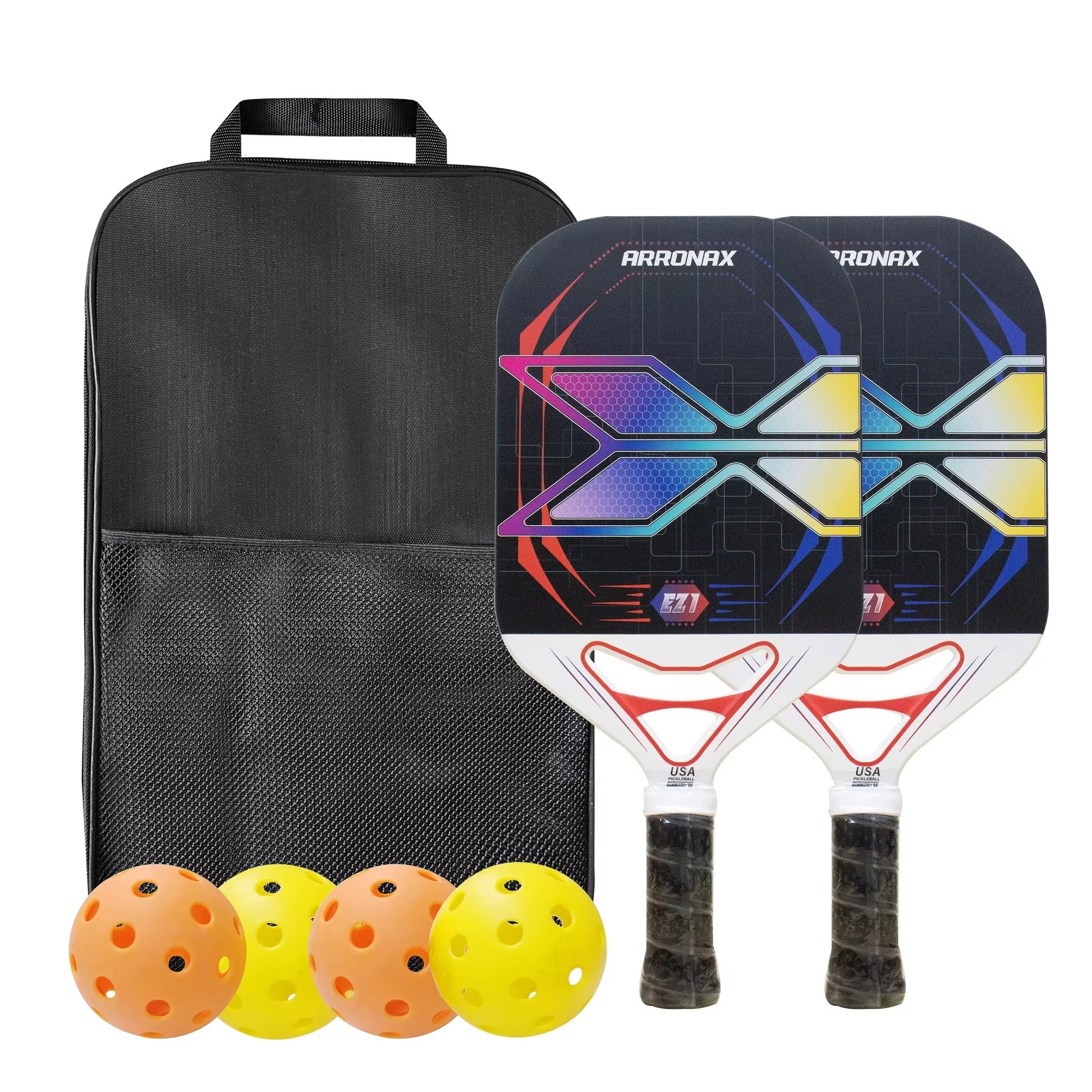 -Carbon Fiber Pickleball Paddles for Men and Women, Professional Rackets, Racquet Cover for Outdoor Playing, 13Mm