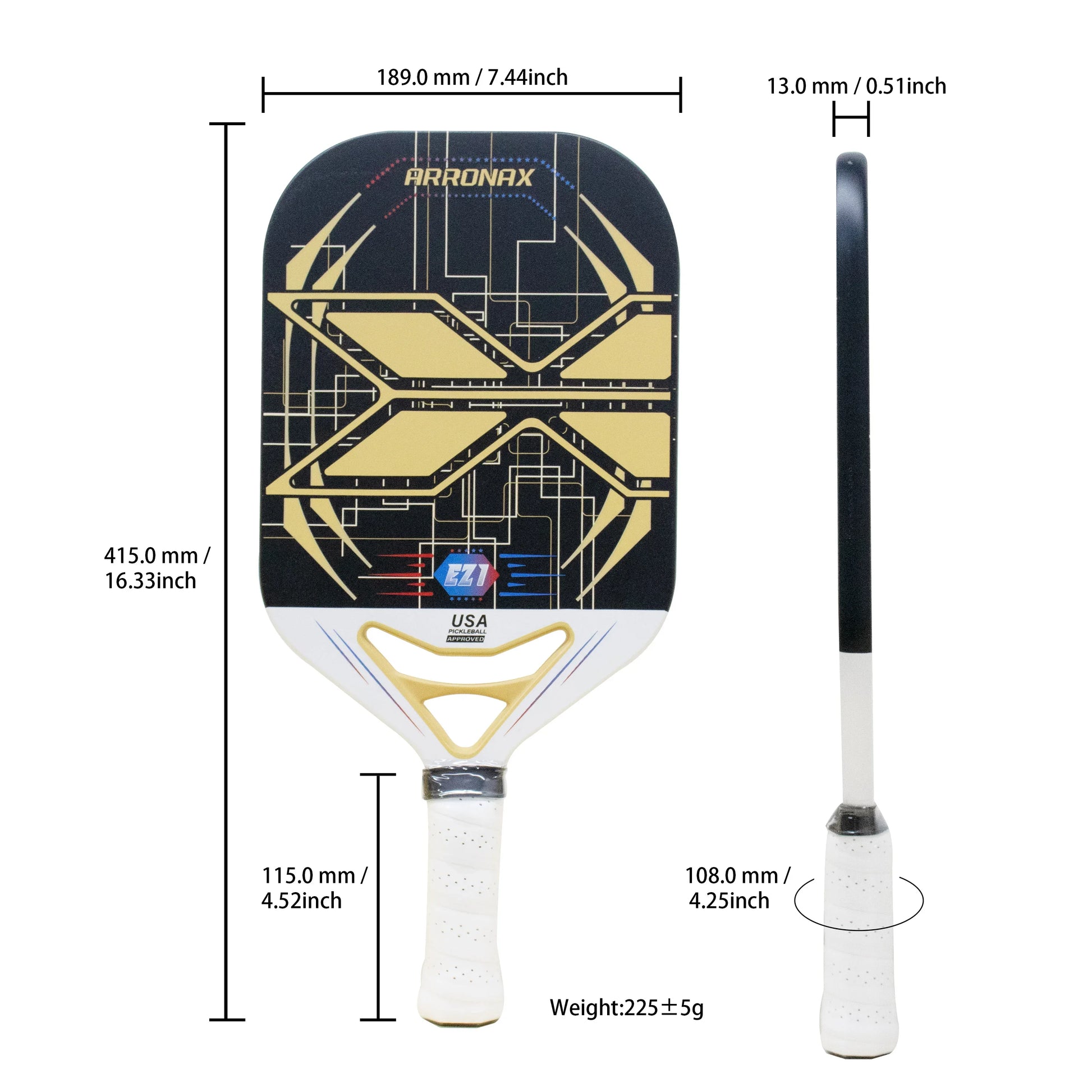 -Carbon Fiber Pickleball Paddles for Men and Women, Professional Rackets, Racquet Cover for Outdoor Playing, 13Mm